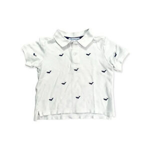 Janie & Jack | Toddler White Whale Polo (18-24 mos) 🐋
